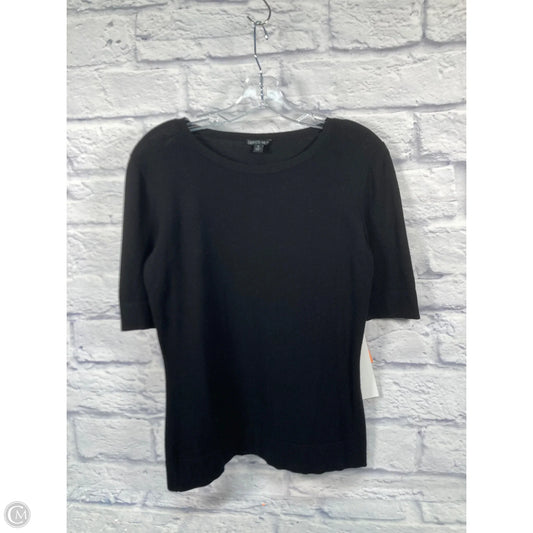 Top Short Sleeve Designer By Lafayette 148 In Black, Size: S