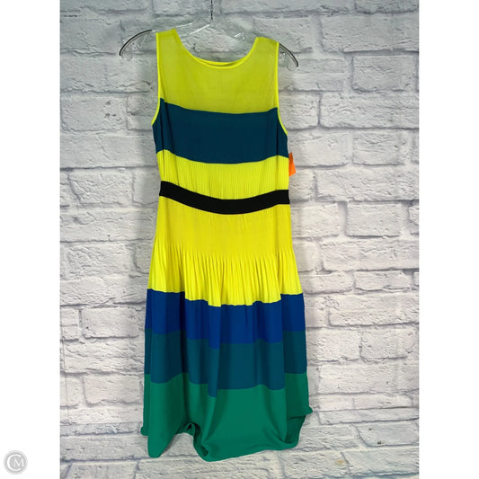 Dress Party Midi By Bcbgmaxazria In Blue & Yellow, Size: S