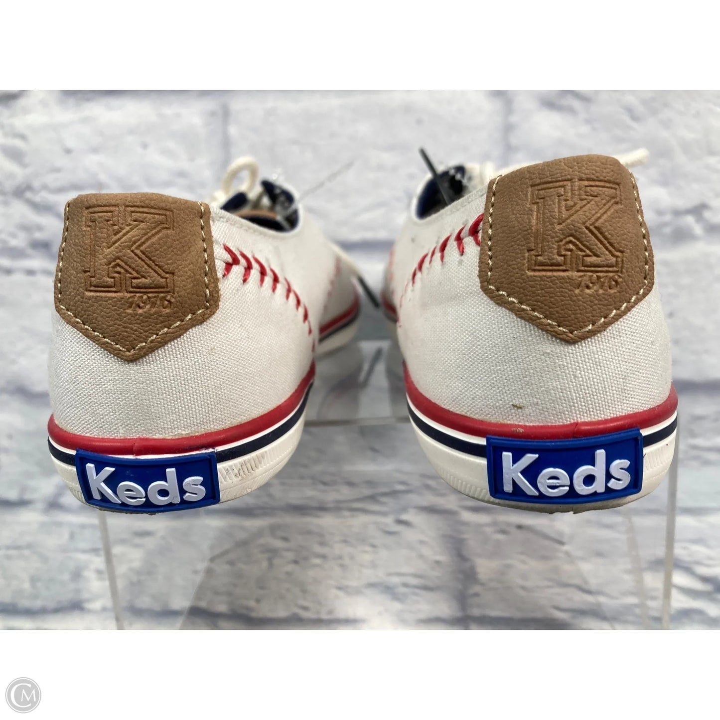 Shoes Sneakers By Keds In Red & White, Size: 6.5