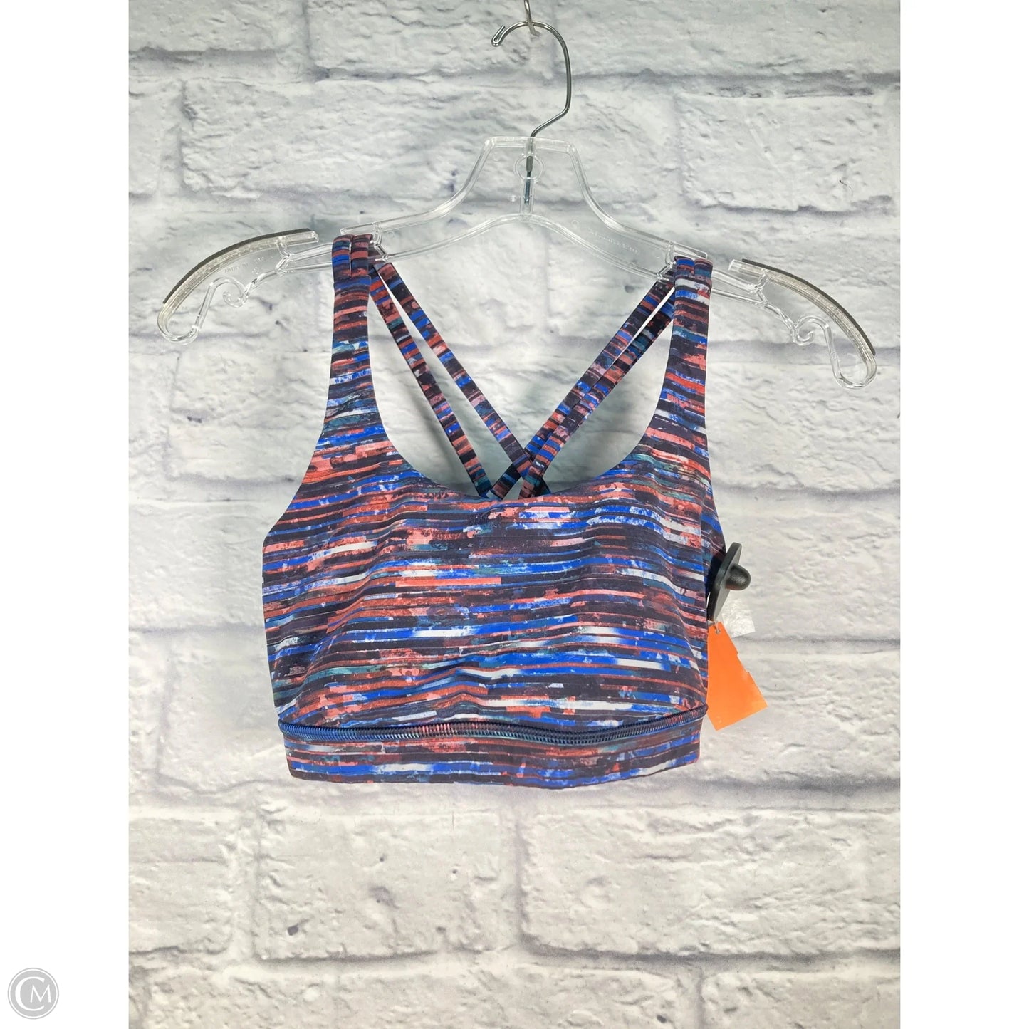 Athletic Bra By Lululemon In Blue & Red, Size: S