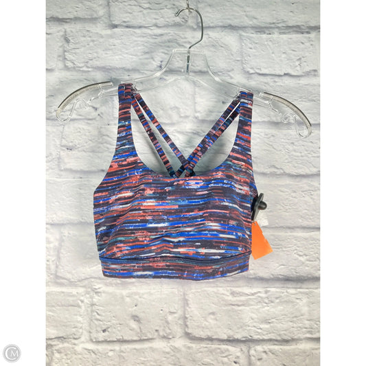 Athletic Bra By Lululemon In Blue & Red, Size: S