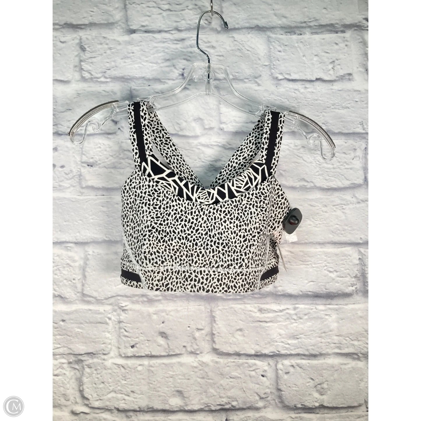 Athletic Bra By Lululemon In Black & White, Size: S