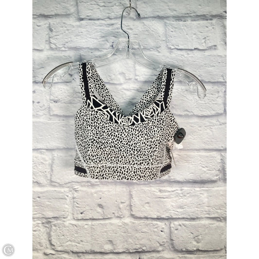 Athletic Bra By Lululemon In Black & White, Size: S