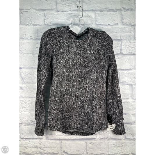 Athletic Top Long Sleeve Crewneck By Lululemon In Black & White, Size: S