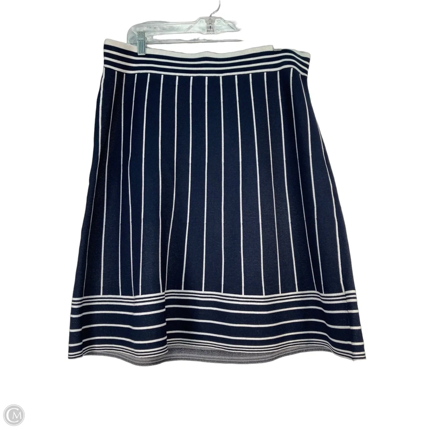 Skirt Mini & Short By Ann Taylor In Blue & White, Size: 18