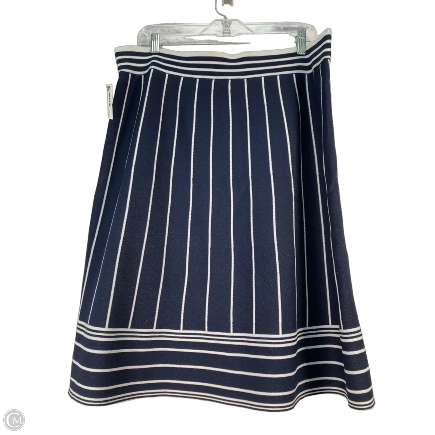 Skirt Mini & Short By Ann Taylor In Blue & White, Size: 18
