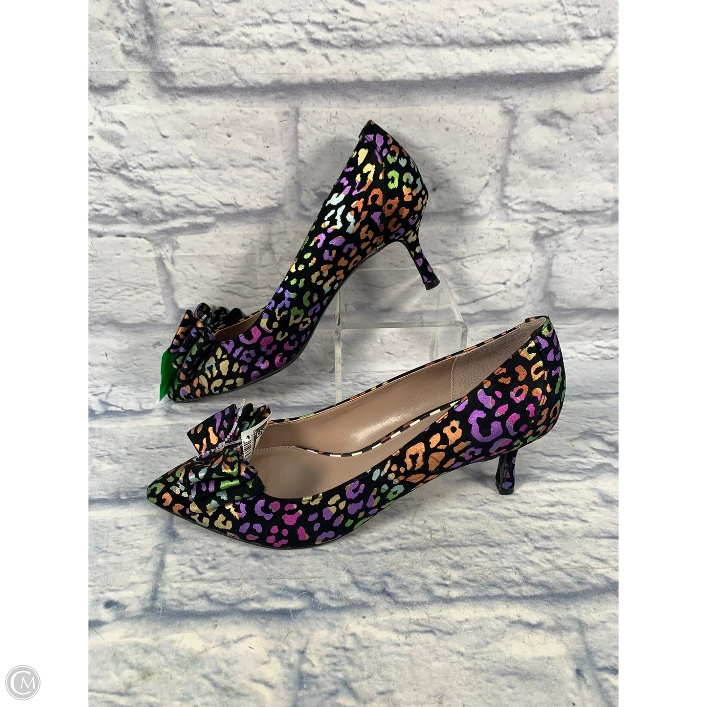Shoes Heels Kitten By Betsey Johnson In Black & Purple, Size: 11