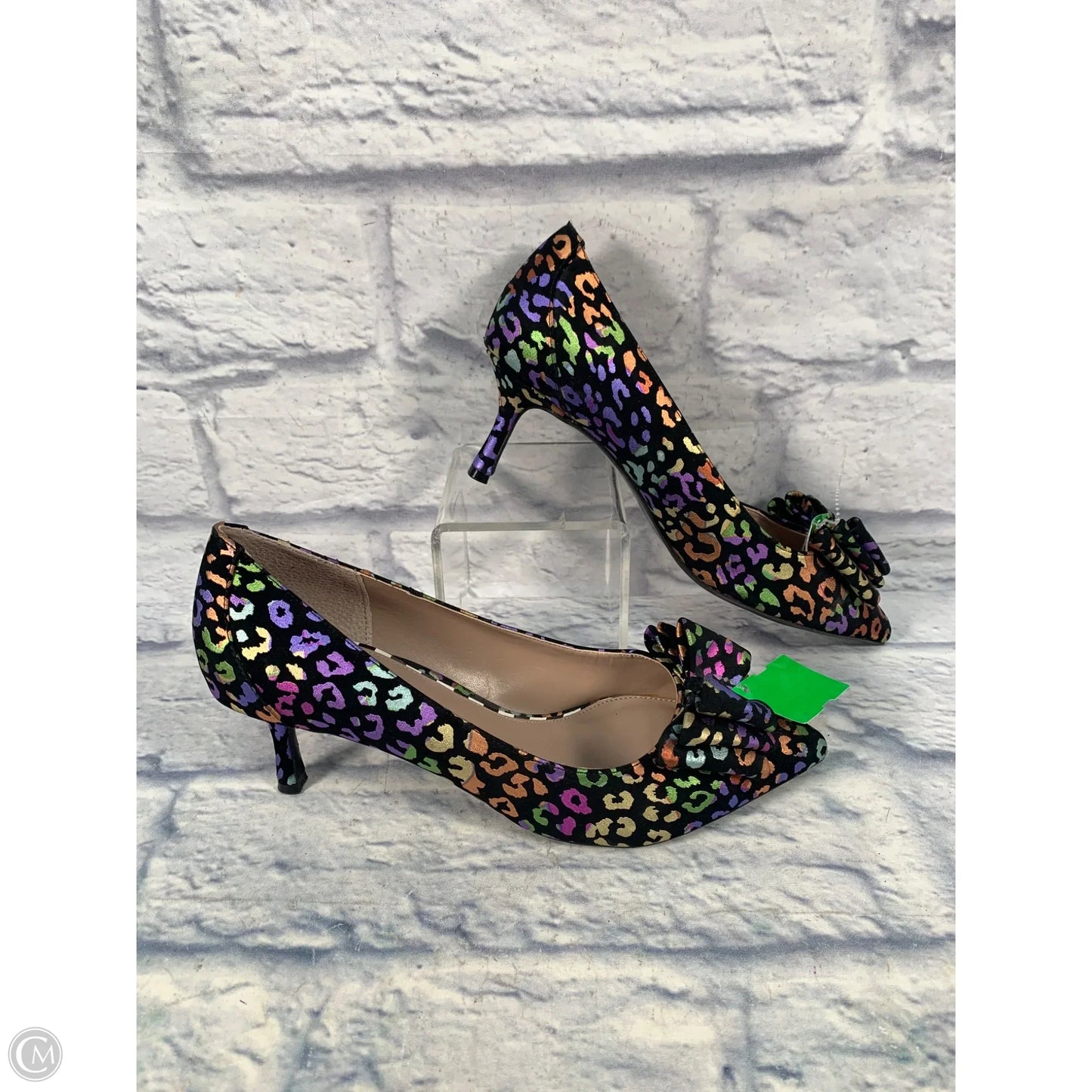 Shoes Heels Kitten By Betsey Johnson In Black & Purple, Size: 11