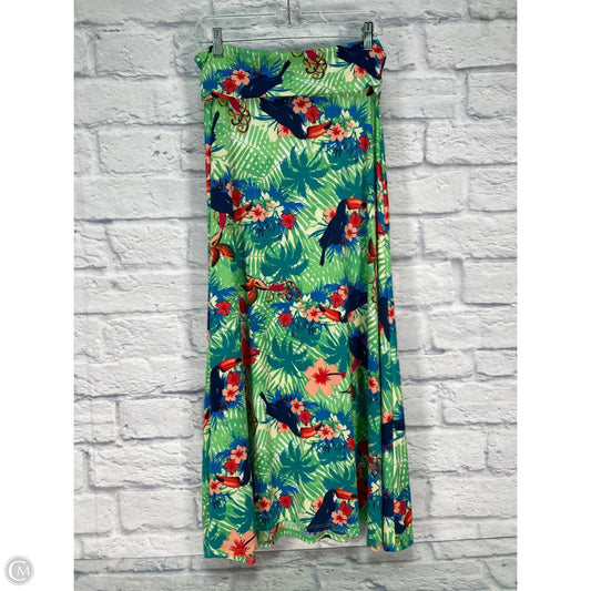 Skirt Midi By Honey & Lace In Blue & Green, Size: 8