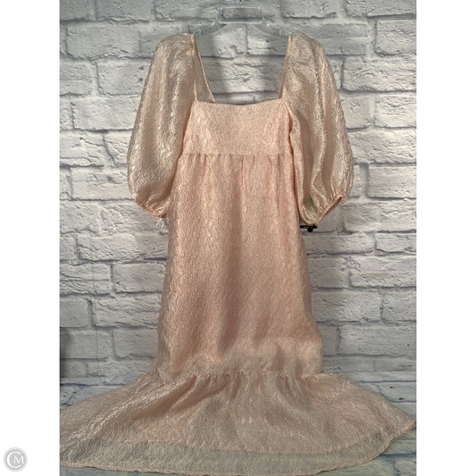 Dress Party Midi By Anthropologie In Pink, Size: Xs