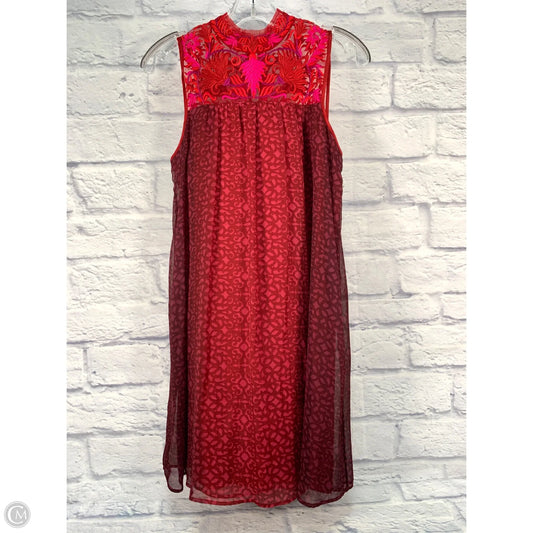Dress Casual Short By Anthropologie In Red, Size: Xs