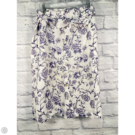 Skirt Midi By Cynthia Rowley In Blue & White, Size: 14