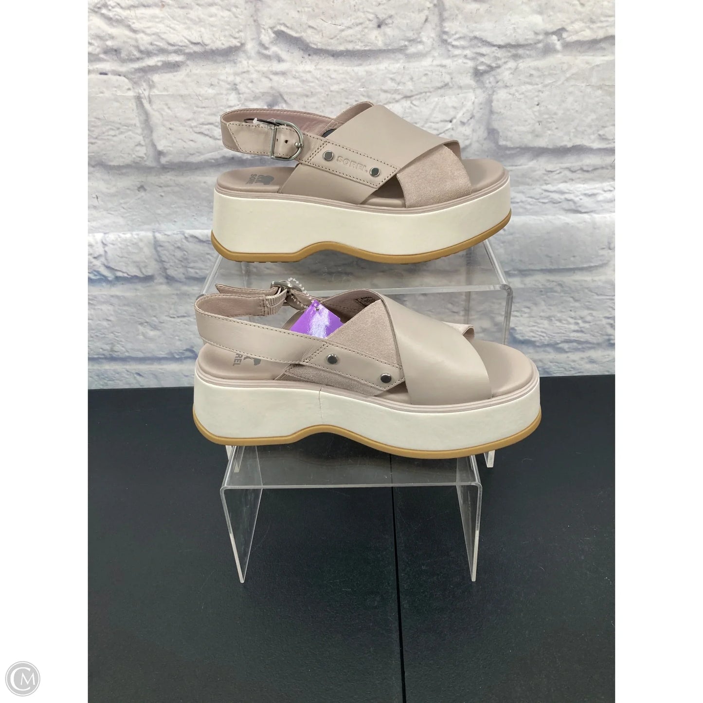Sandals Heels Platform By Sorel In Grey, Size: 7