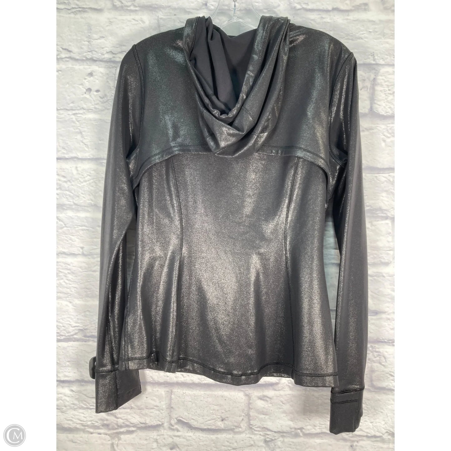 Athletic Jacket By Lululemon In Black, Size: 12