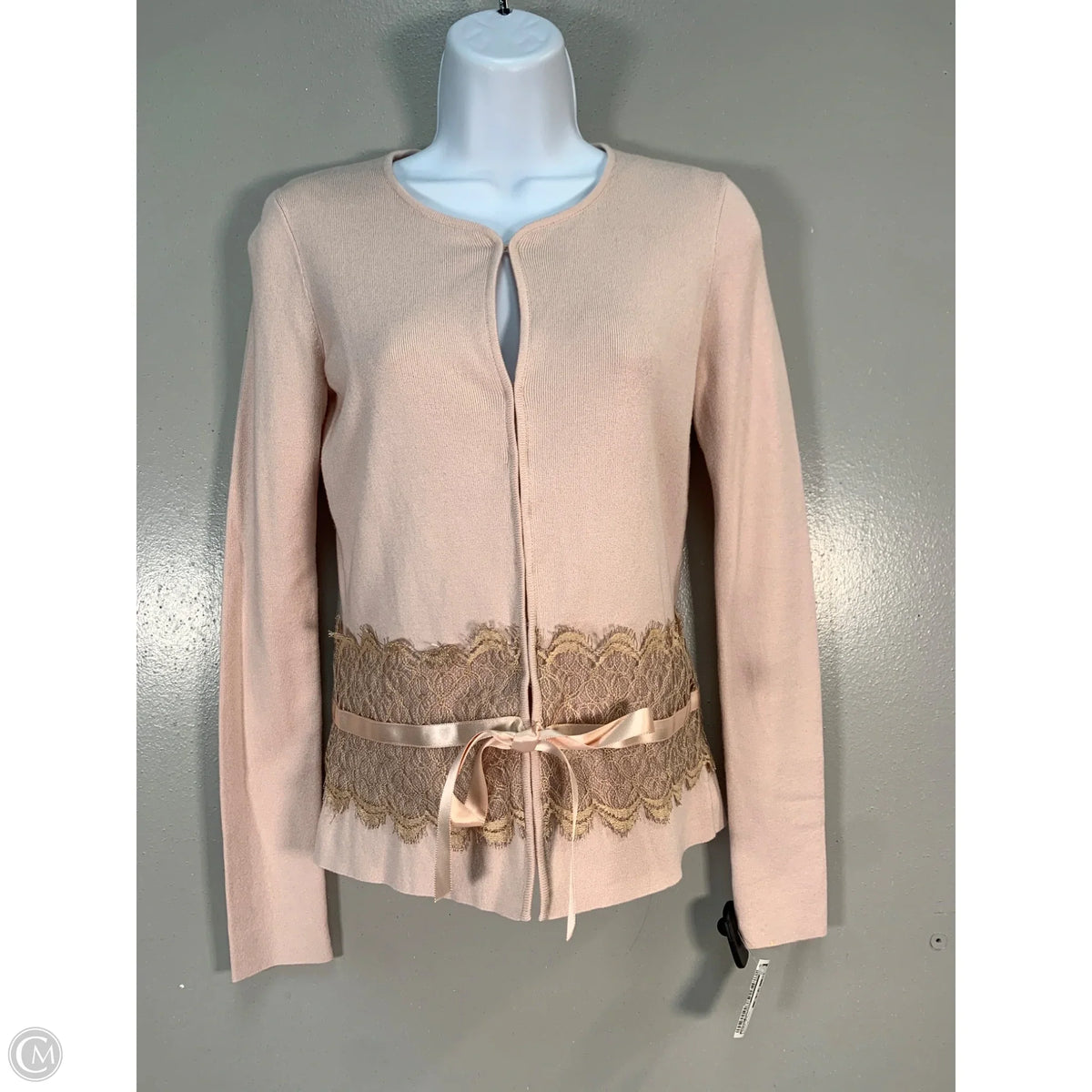 Sweater By Dana Buchman In Pink & Tan, Size: S