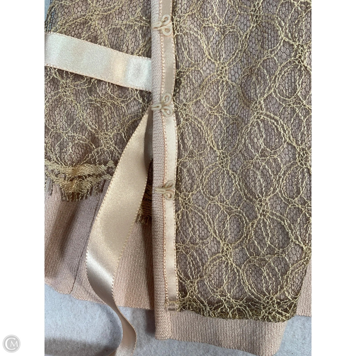 Sweater By Dana Buchman In Pink & Tan, Size: S