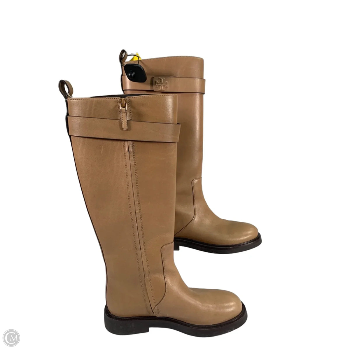 Boots Designer By Tory Burch In Taupe, Size: 7