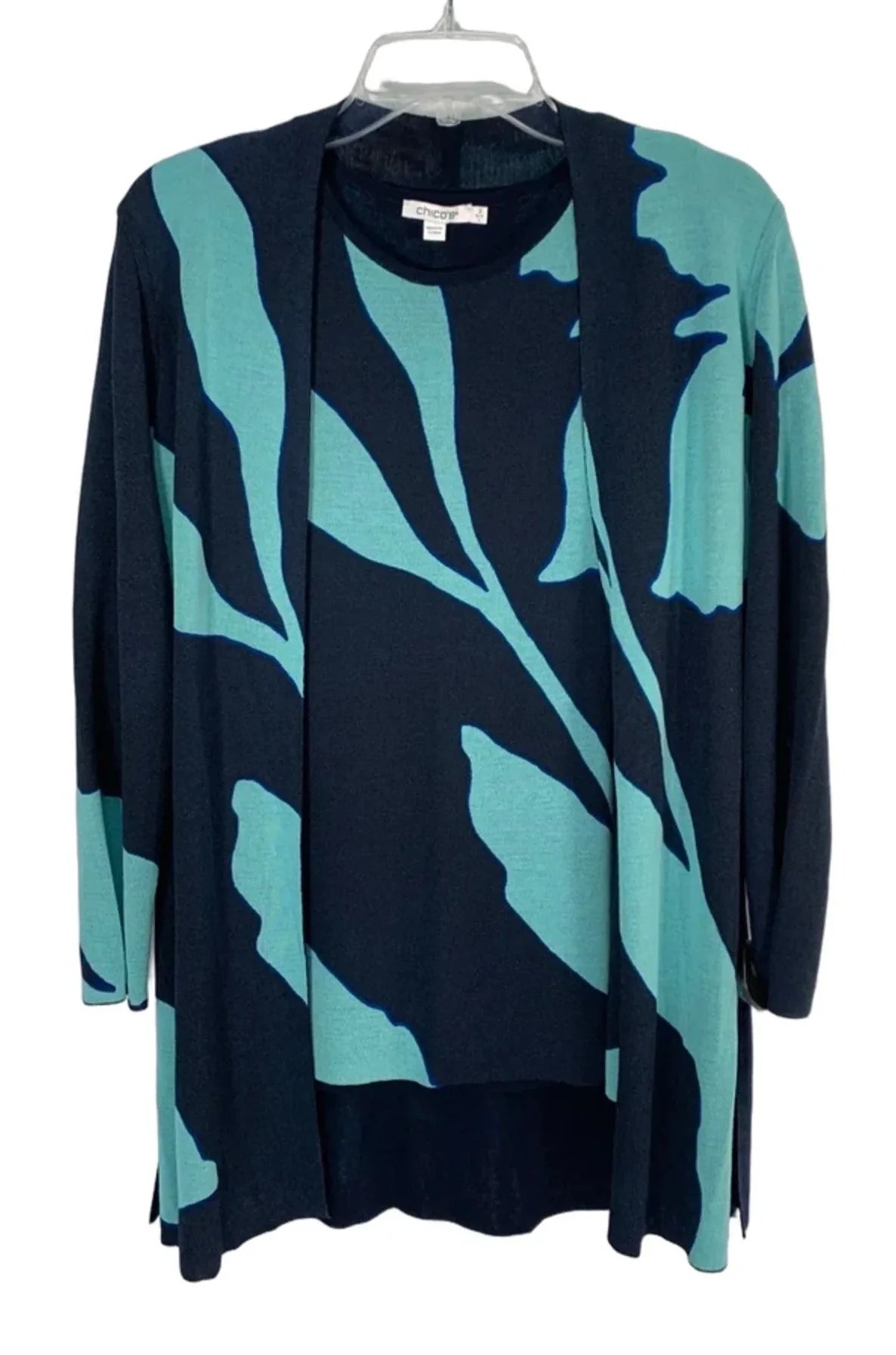 Sweater 2pc By Chicos In Blue, Size: L