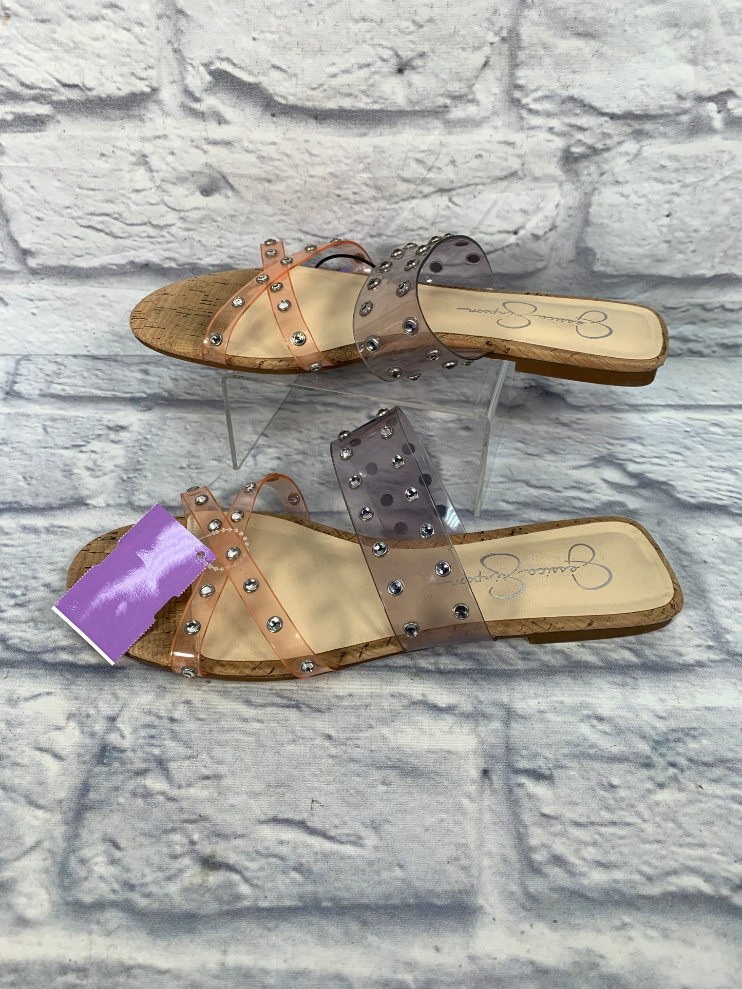 Tan Sandals Flats Jessica Simpson, Size 10