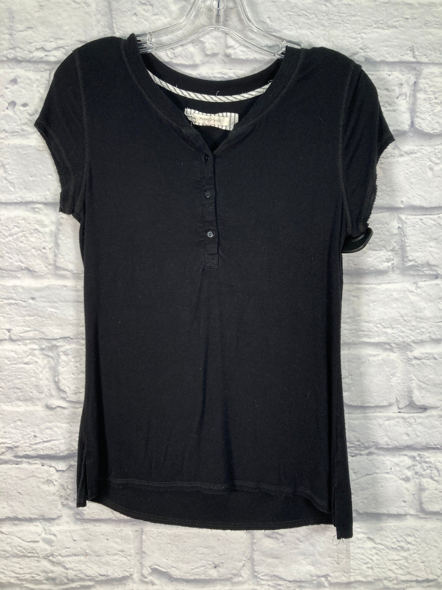 Black Top Short Sleeve Anthropologie, Size S