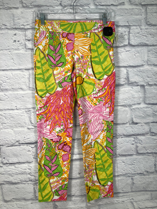 Green & Pink Pants Designer Trina Turk, Size 4