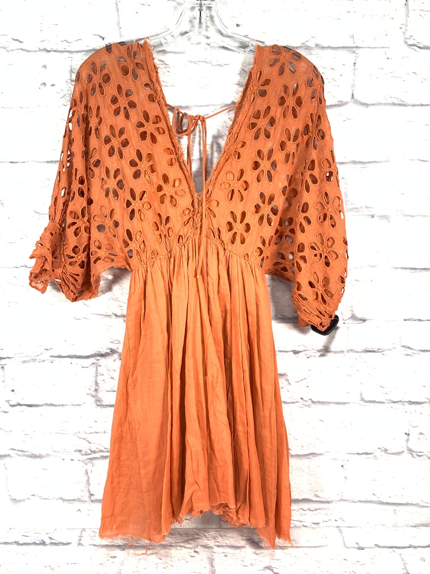 Orange Dress Casual Short Free People, Size S