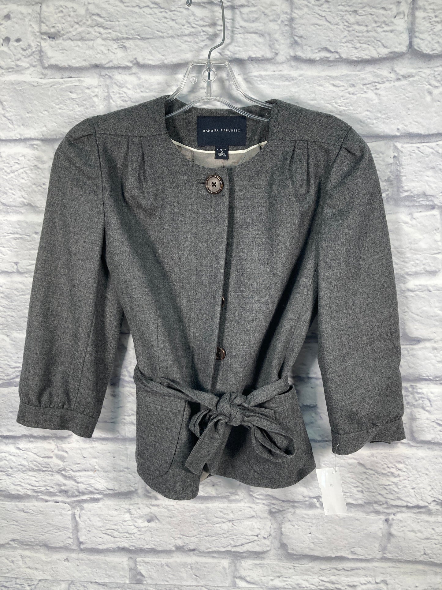 Blazer By Banana Republic In Grey, Size: Xs