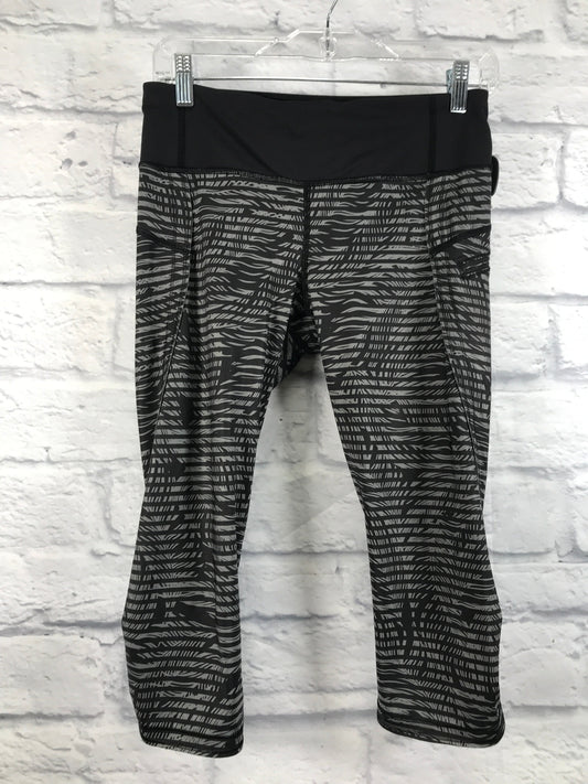 Black & Grey Athletic Capris Lululemon, Size S