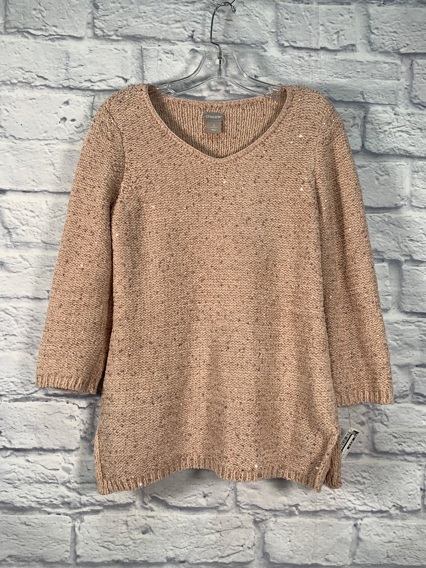 Sweater By Chicos In Pink, Size: S