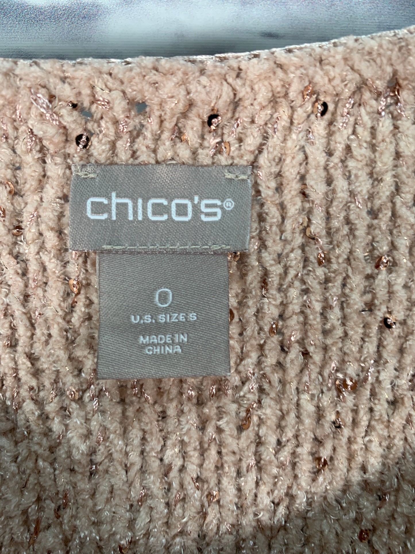 Sweater By Chicos In Pink, Size: S