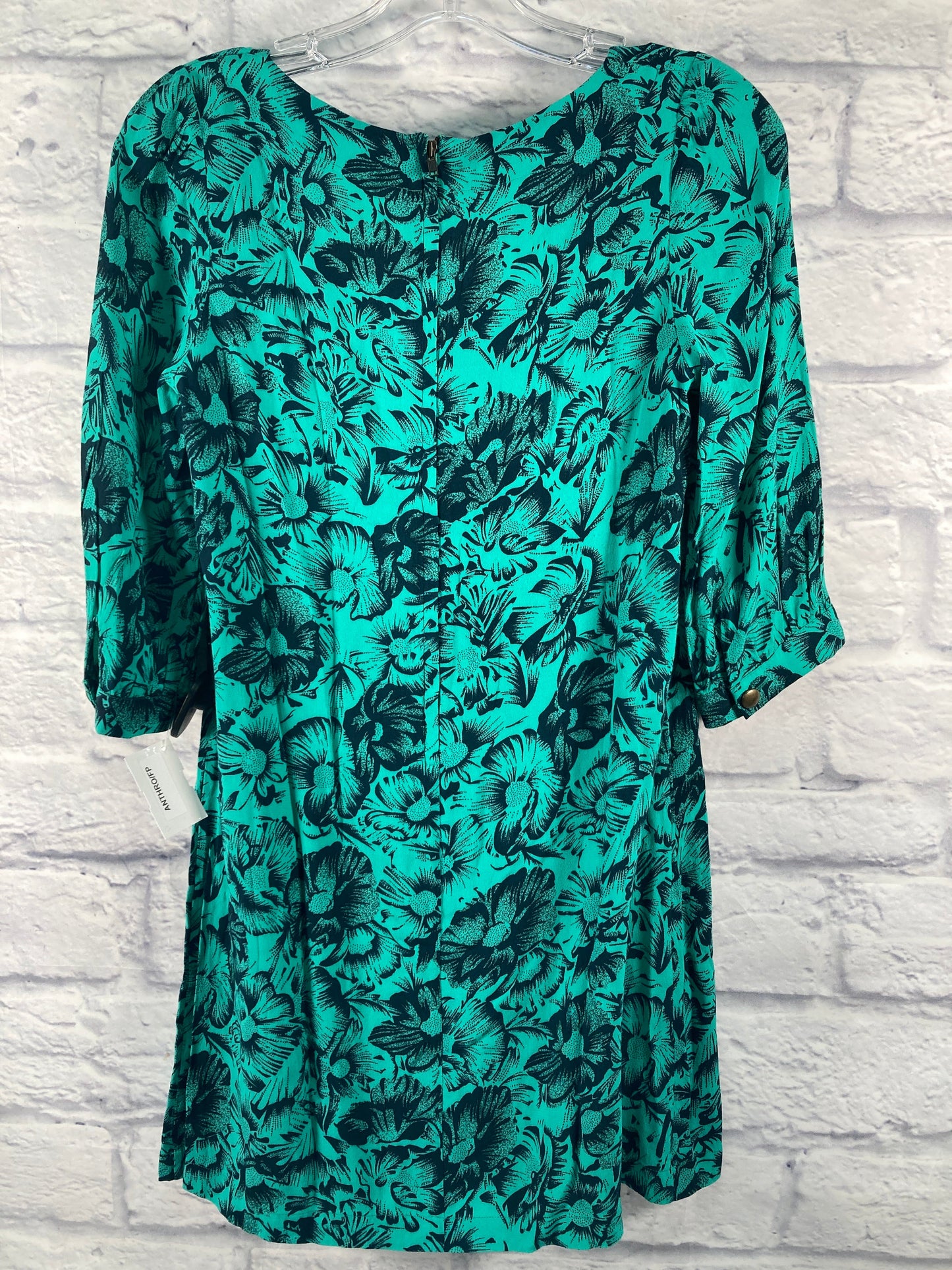 Blue & Green Dress Designer Maeve, Size Xs