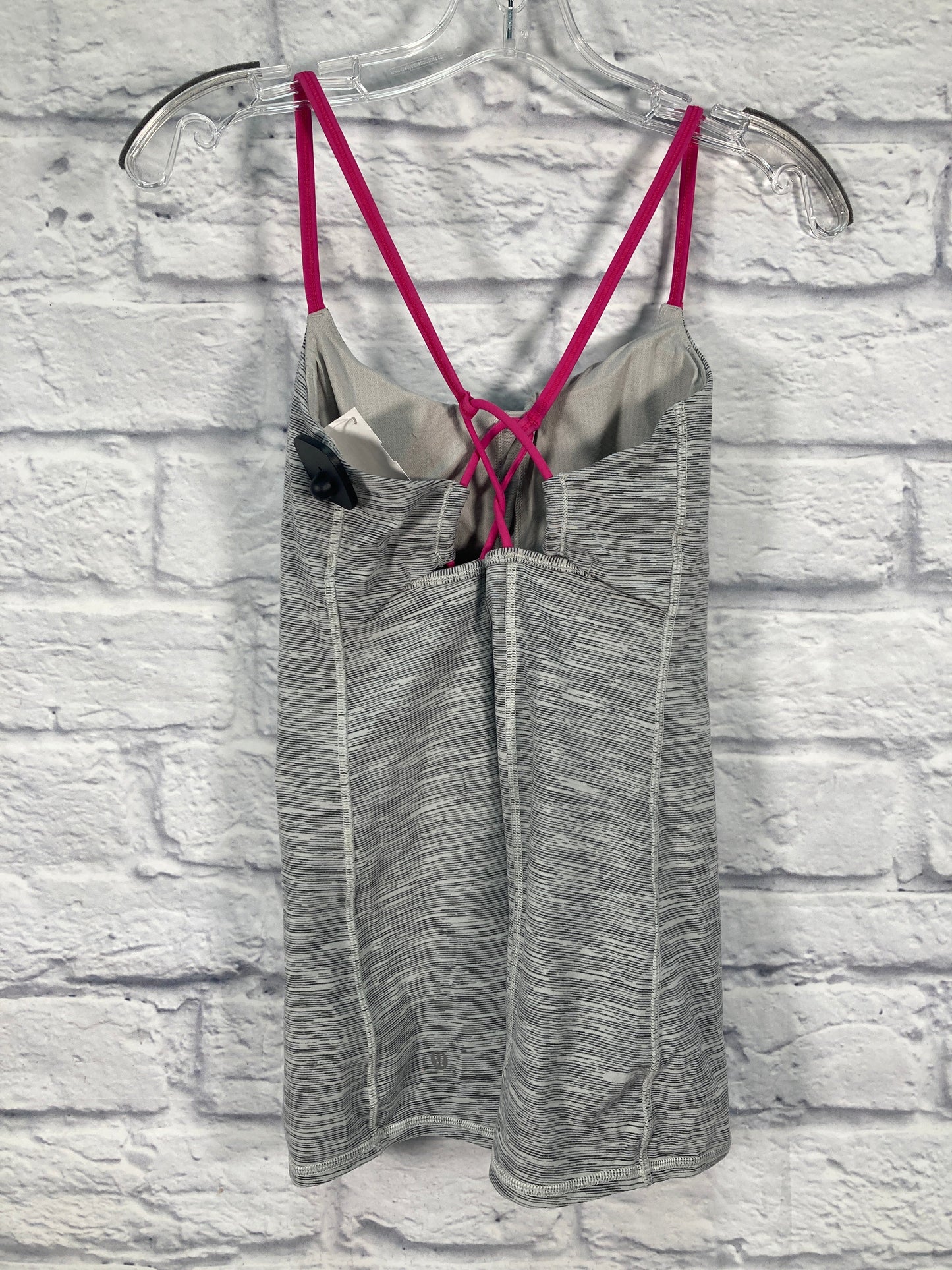 Athletic Tank Top By Lululemon In Grey & Pink, Size: M