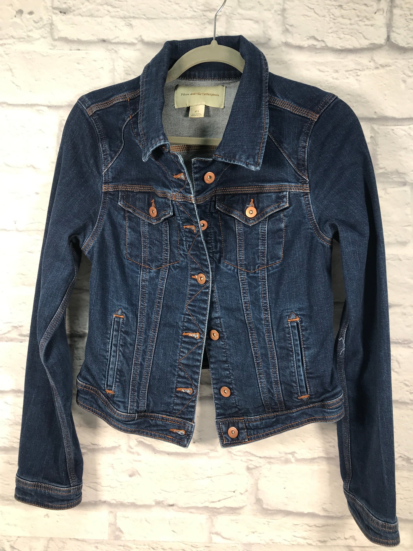 Jacket Denim By Pilcro In Blue, Size: L