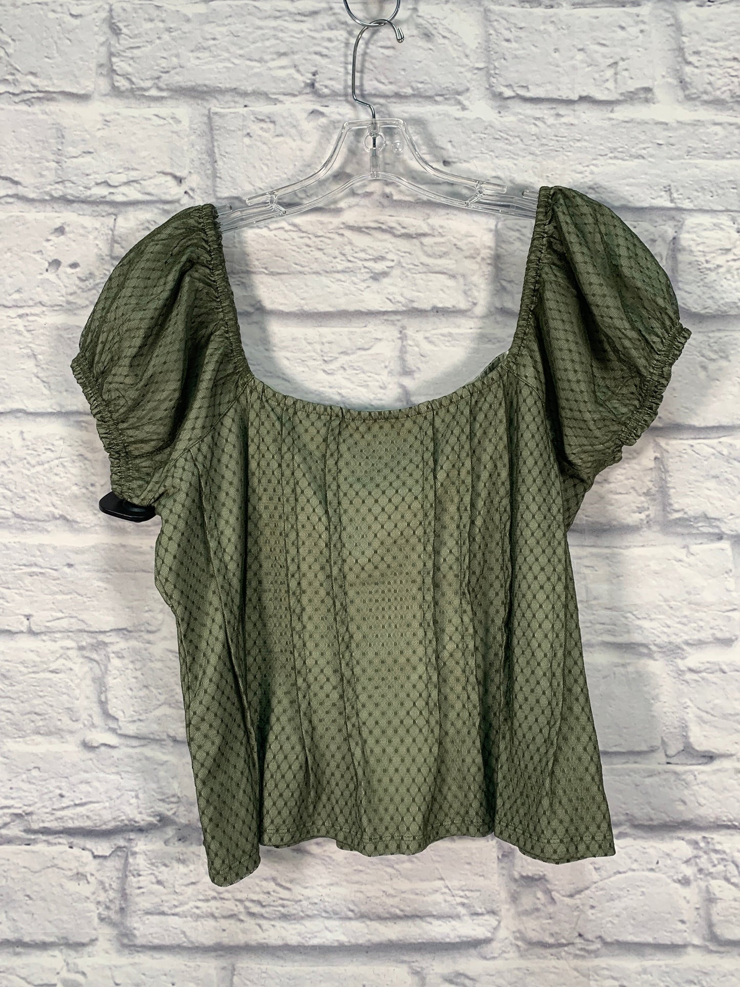 Top Short Sleeve By Anthropologie In Green, Size: Xl