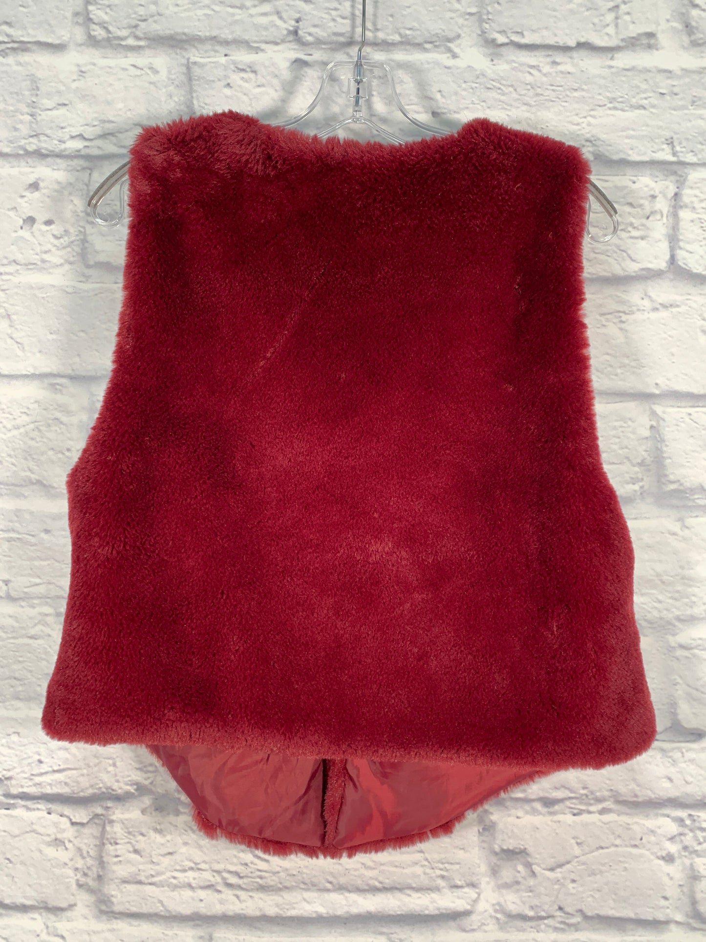 Vest Faux Fur & Sherpa By Me Jane In Red, Size: L