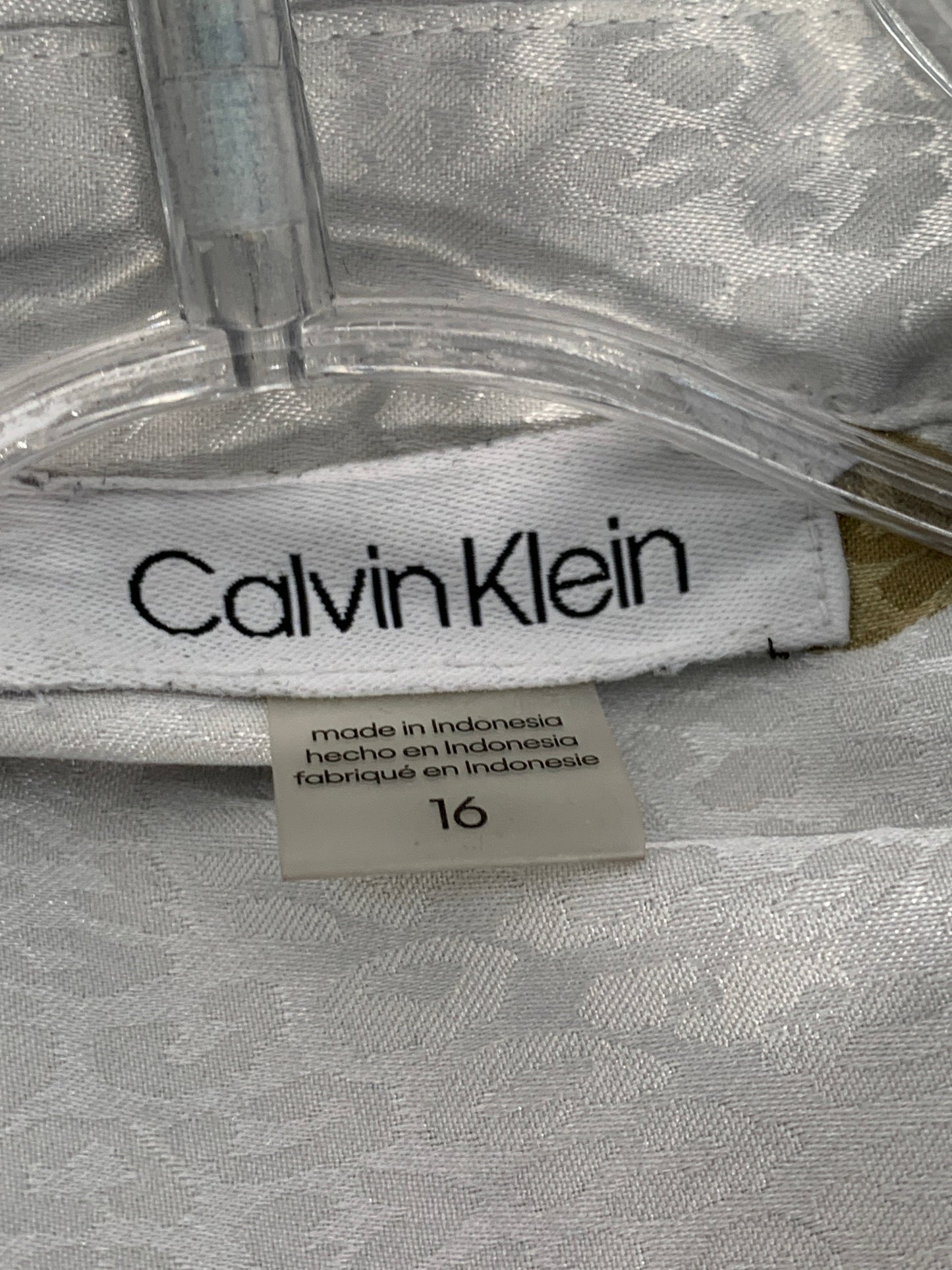 Dress Party Midi By Calvin Klein In Grey & Tan, Size: Xl