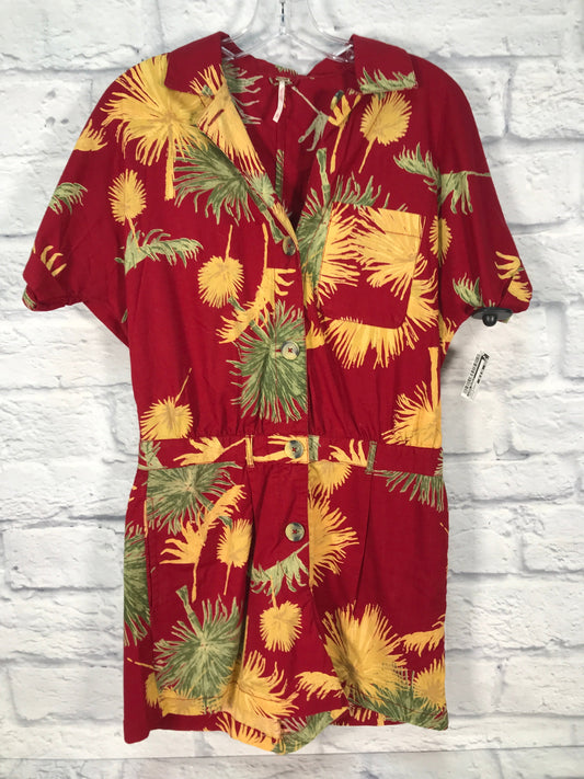 Romper By Free People In Red & Yellow, Size: S