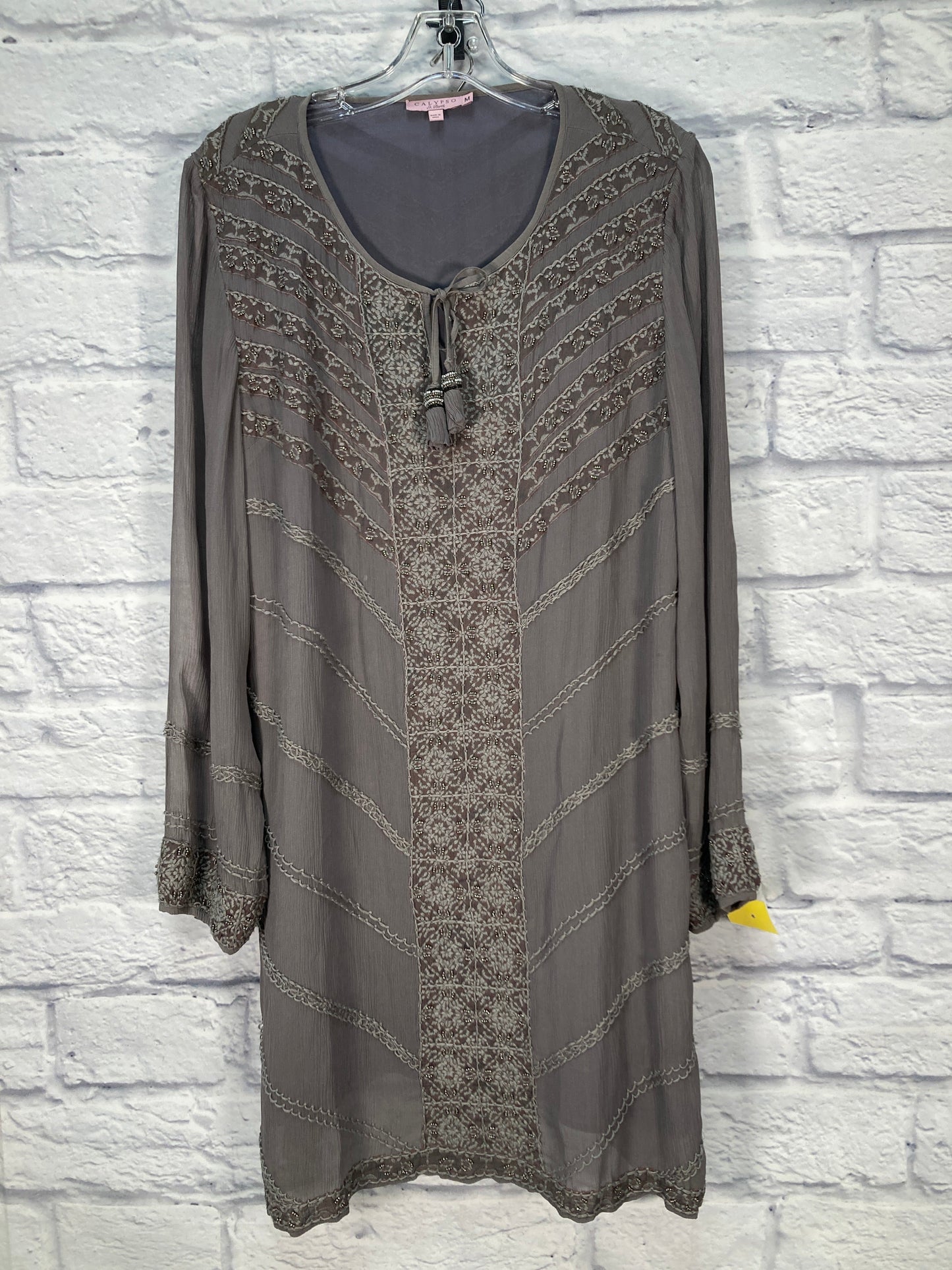 Dress Designer By Calypso St Barth In Grey, Size: M, silk outer