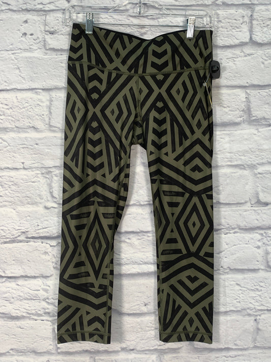 Athletic Capris By Lululemon In Black & Green, Size: S