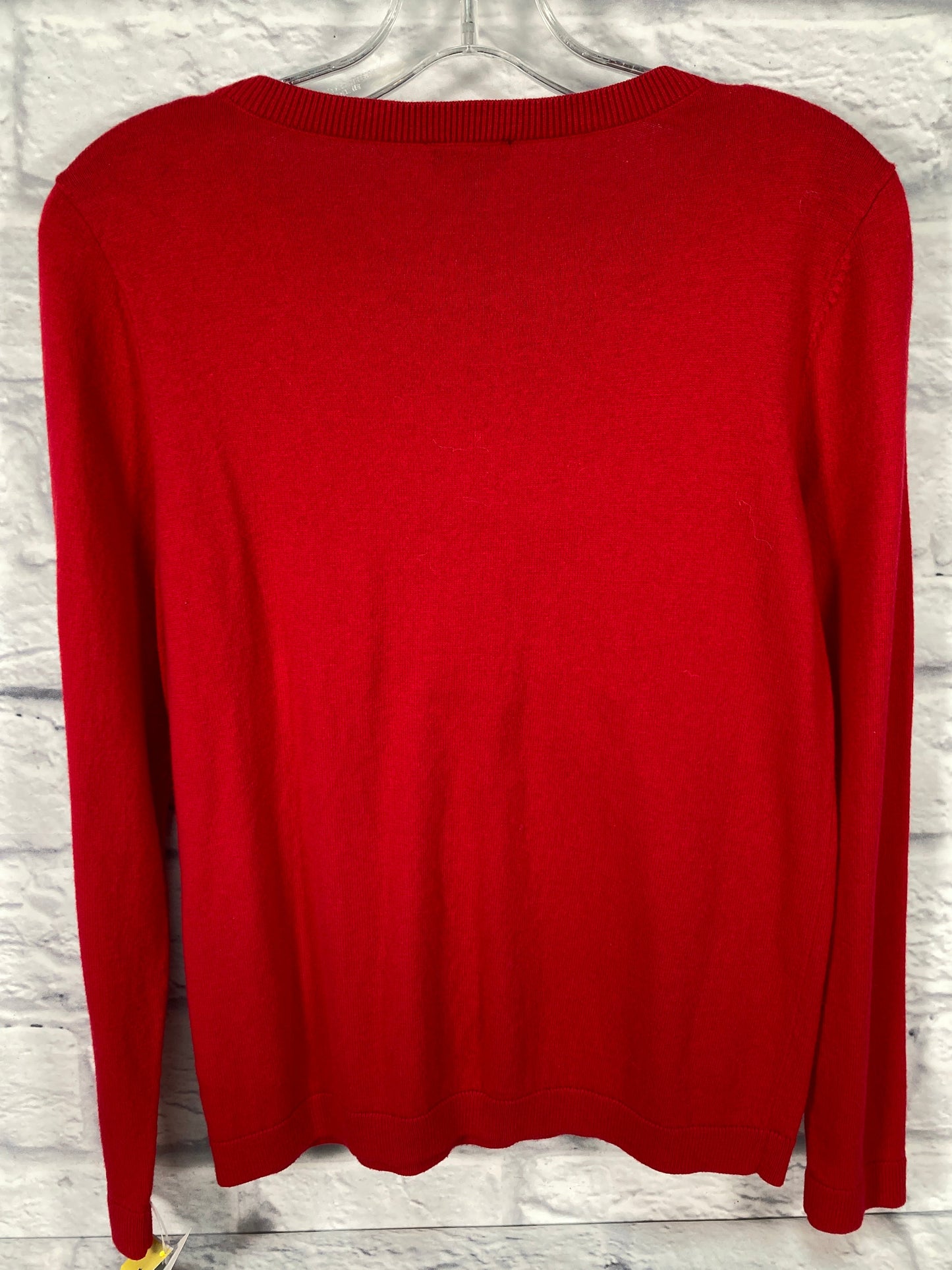 Sweater By Talbots In Cream & Red, Size: Sp