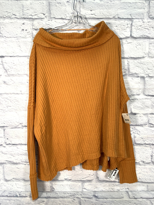 Top Long Sleeve By Free People In Brown, Size: S