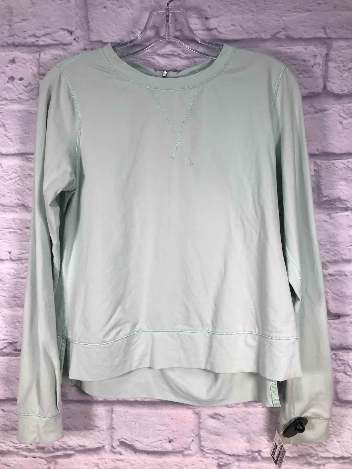 Athletic Top Long Sleeve Crewneck By Lululemon In Green, Size: M