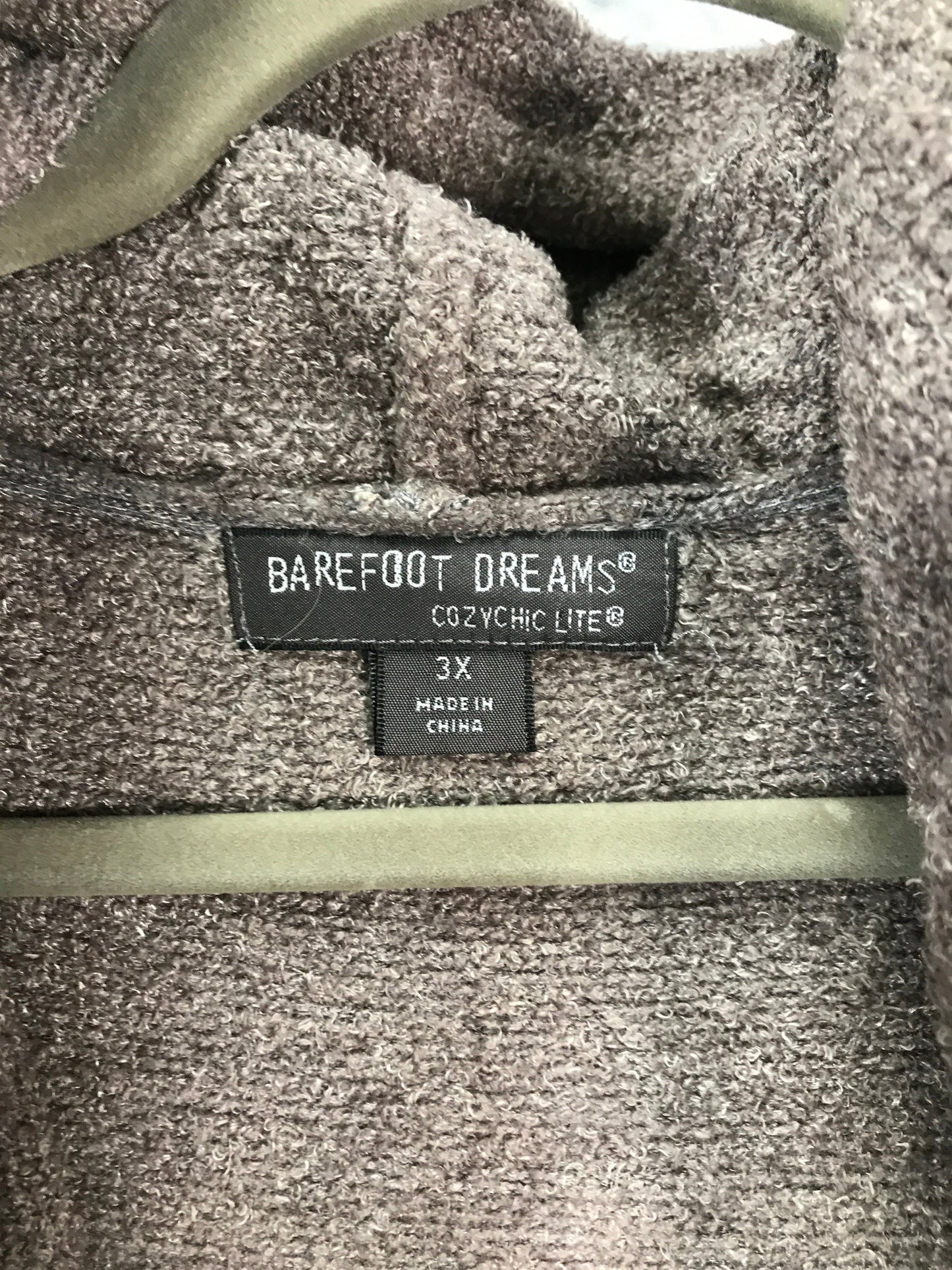 Sweater Cardigan Designer By Barefoot Dreams In Brown, Size: 3x