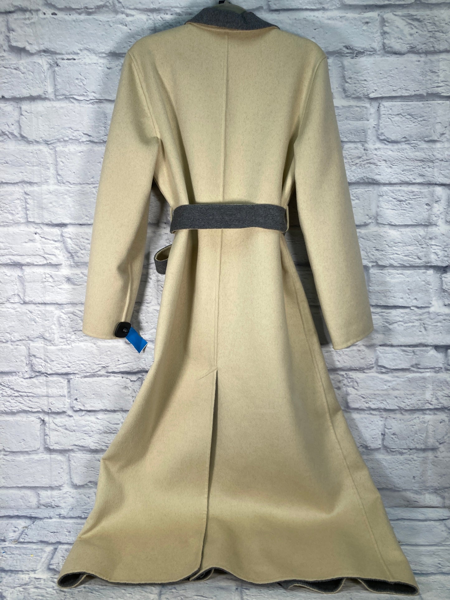 Coat Wool By Worth Ny In Grey & Tan, Size: M