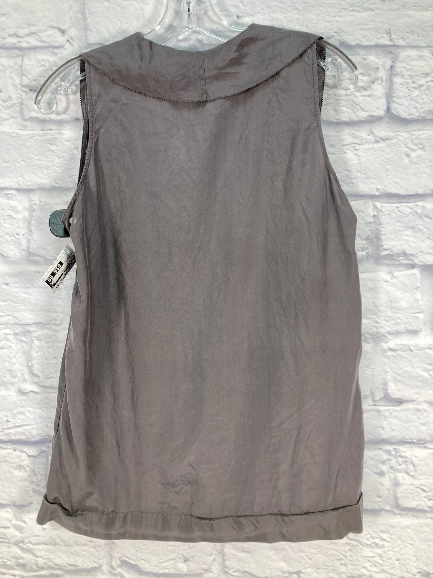 Blouse Sleeveless By Banana Republic In Grey, Size: M