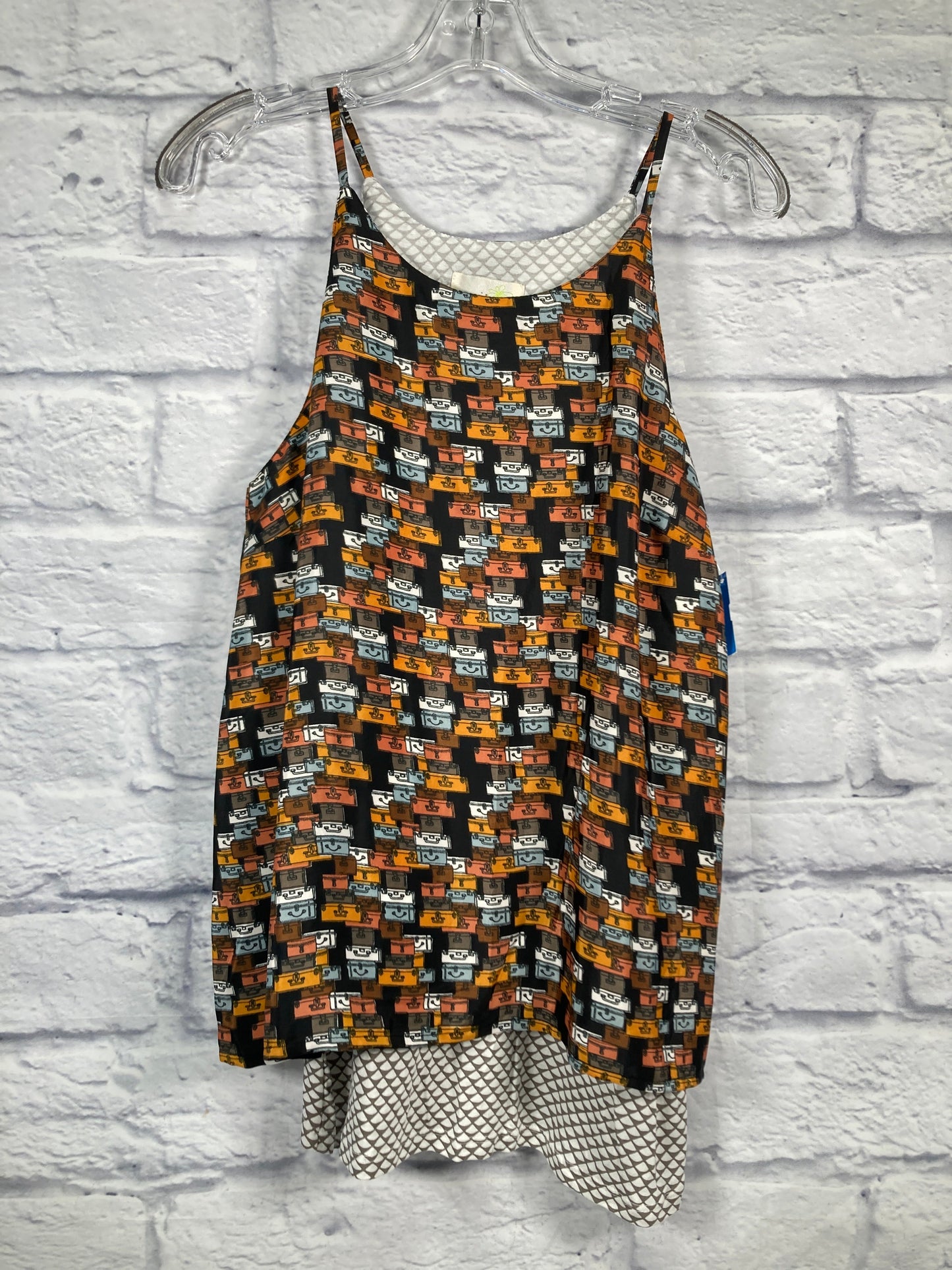 Top Sleeveless By Porridge In Black & Brown, Size: M