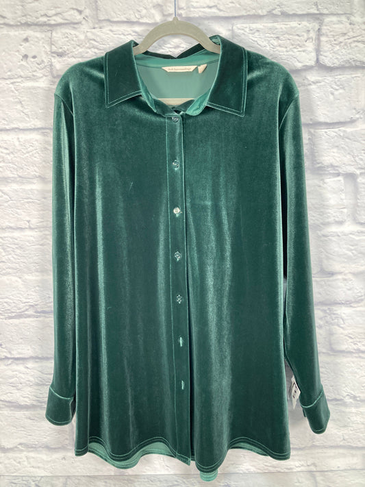 Top Long Sleeve By Soft Surroundings In Green, Size: L