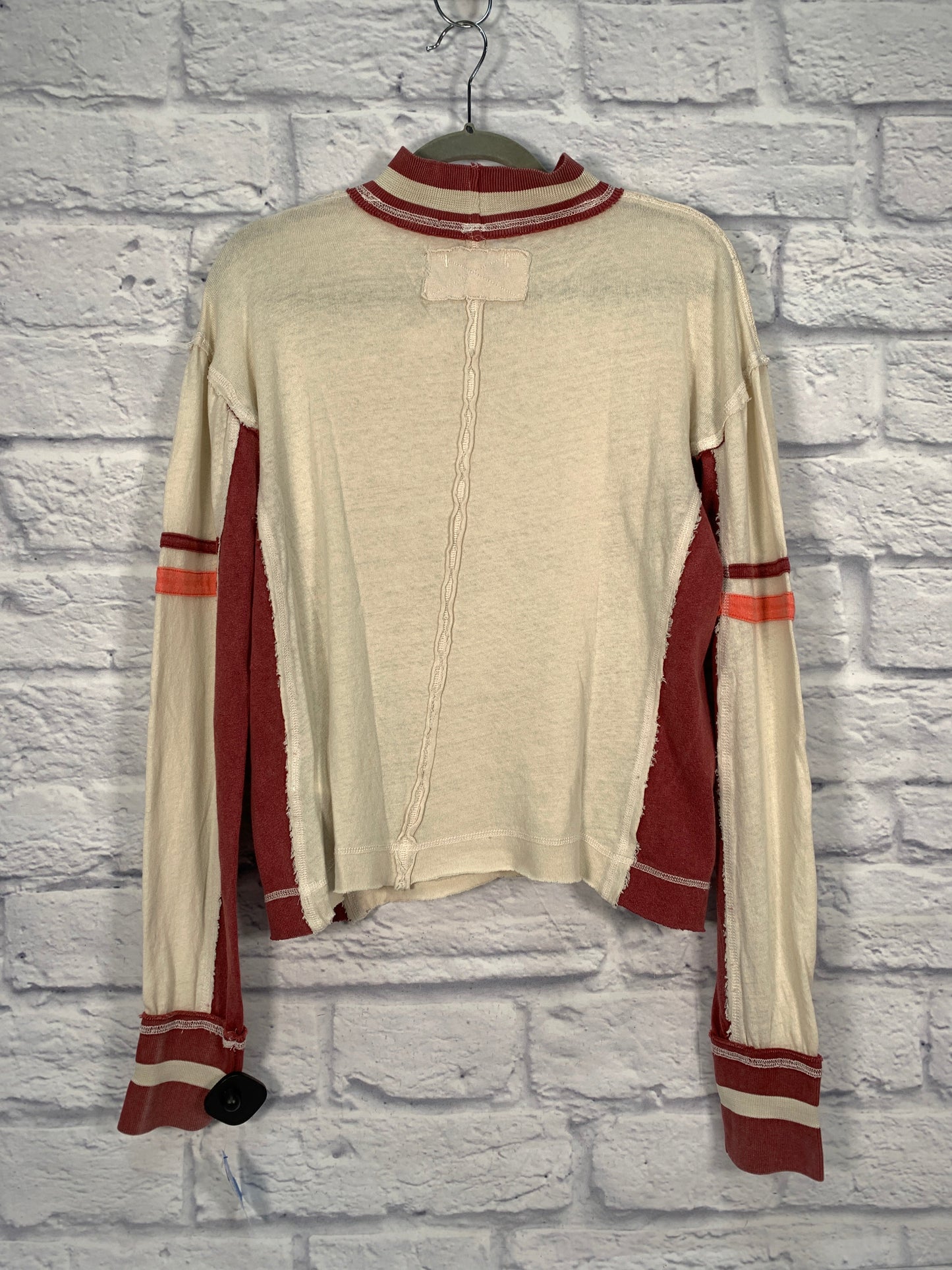 Top Long Sleeve By We The Free In Cream & Red, Size: Xs