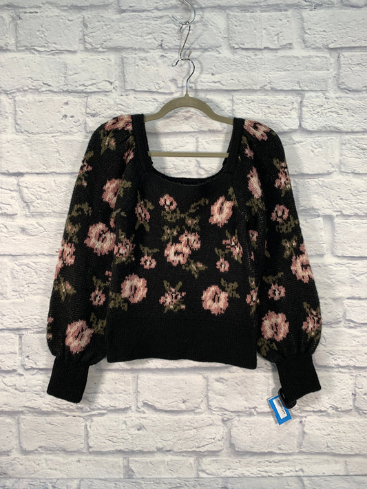 Sweater By Anthropologie In Black & Pink, Size: Xs