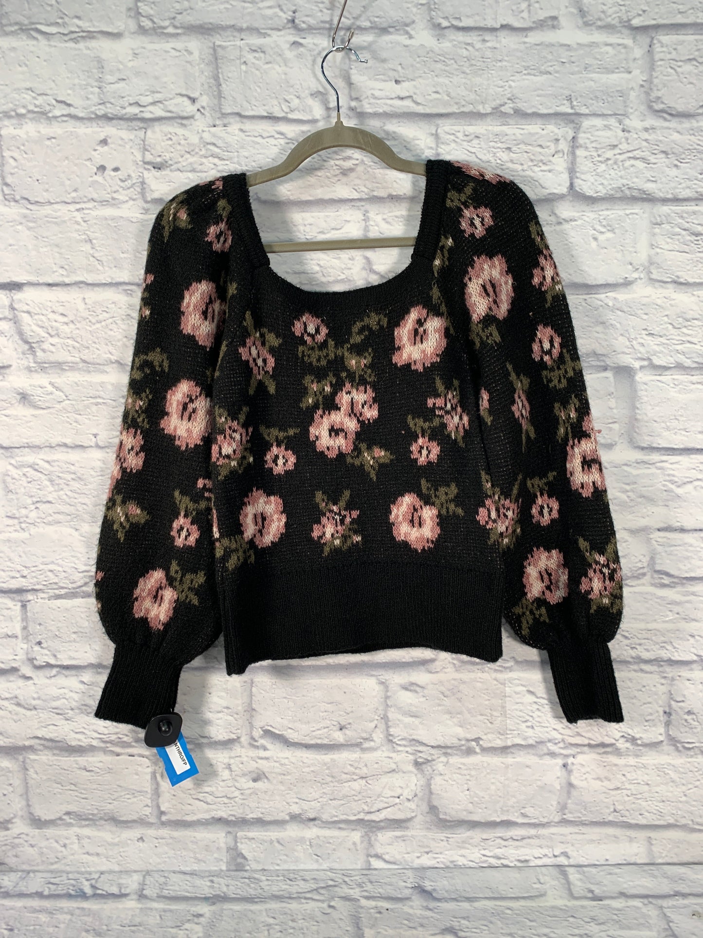 Sweater By Anthropologie In Black & Pink, Size: Xs